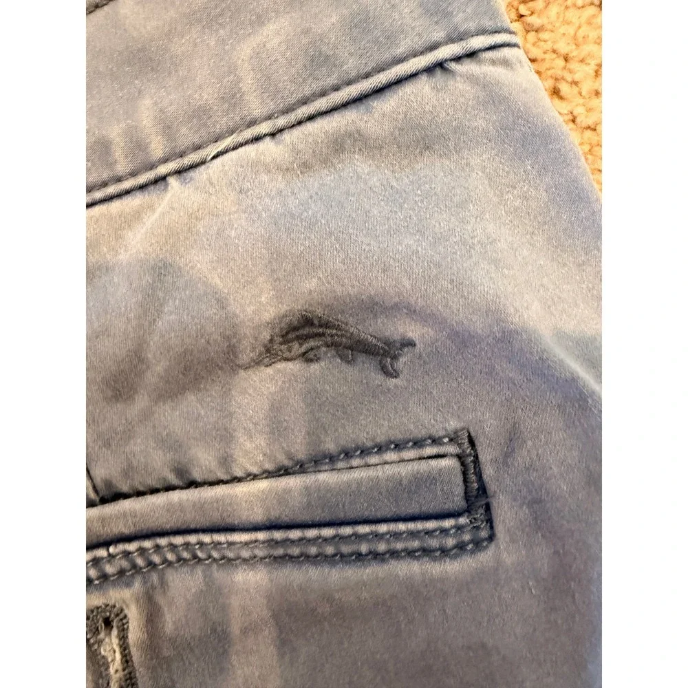 Tommy Bahama Mens Blue‎ Chino Shorts Sz 35 Cotton Tencel Stretch Flat Front Golf